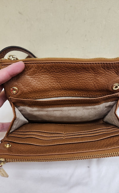 Michael Kors Brown Leather Crossbody Purse Bag