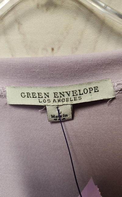 Green Envelope Women's Size L Purple Short Sleeve Top
