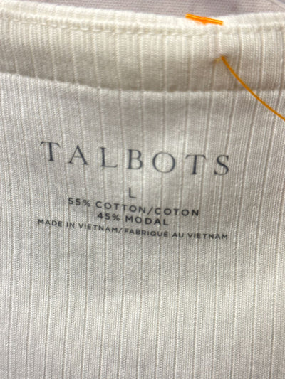 Talbots Women's Size L White Cardigan