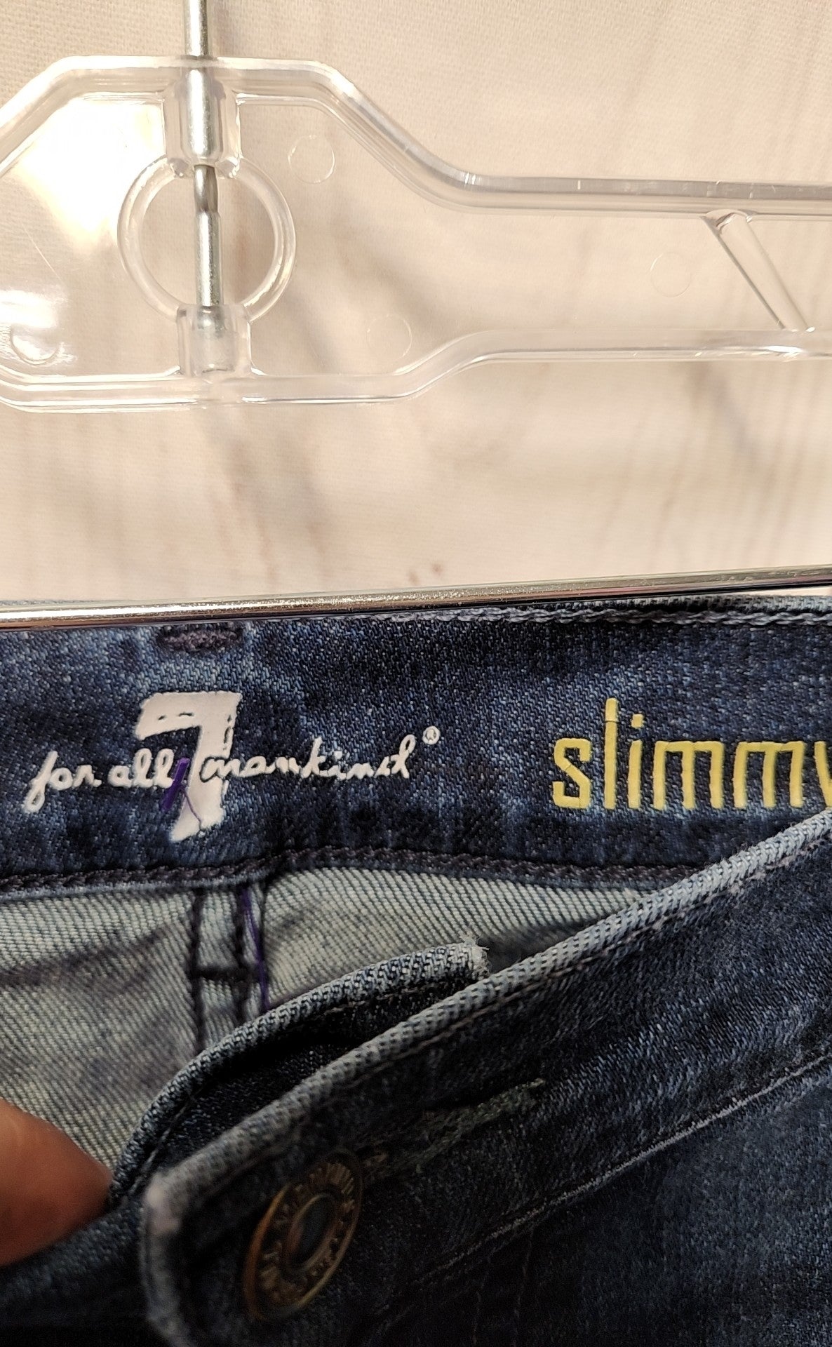 7 For All Mankind Men's Size 40 Blue Jeans Slimmy