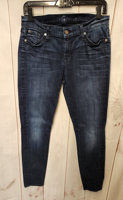 7 For All Mankind Women's Size 30 (9-10) Blue Jeans The Skinny