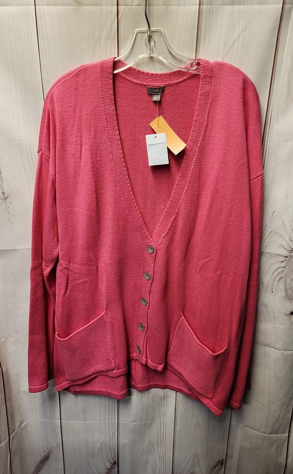 J Jill Women's Size XL Pink Cardigan