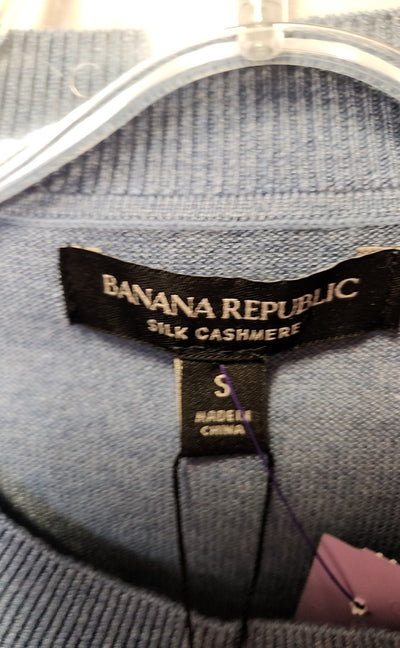 NWT Banana Republic Women's Size S Blue Silk Cashmere Sweater