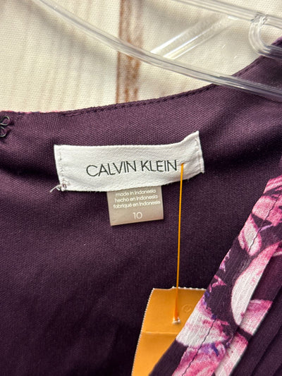 Calvin Klein Women's Size 10 Purple Floral Dress