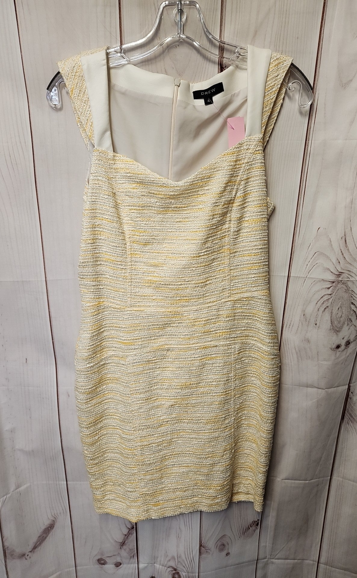 Drew Women's Size 4 White & Yellow Dress