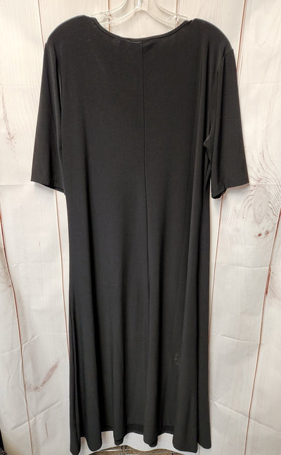 Attitudes Women's Size L Petite Black Dress