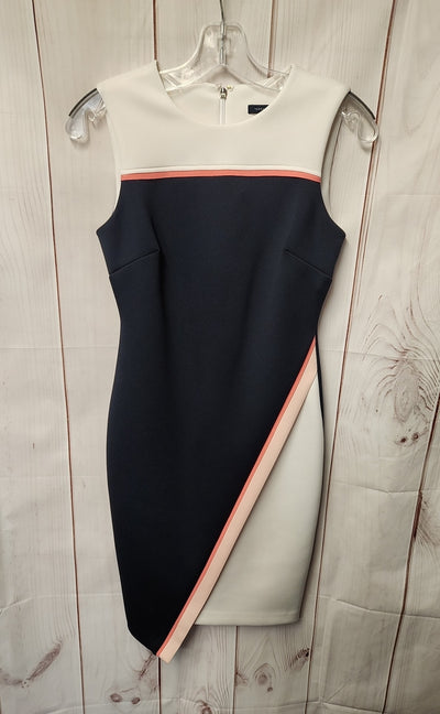 Tommy Hilfiger Women's Size 2 Petite White & Blue Dress