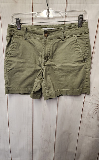 Loft Women's Size 2 Petite Olive Green Shorts the Washed Twill Short 6"