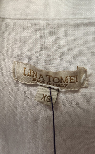 Lina Tomei Women's Size XS White Linen Dress