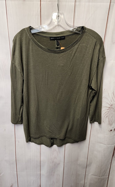 White House Black Market Women's Size XS Green 3/4 Sleeve Top
