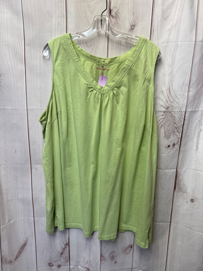 Woman Within Women's Size 3X Green Cold Shoulder Top