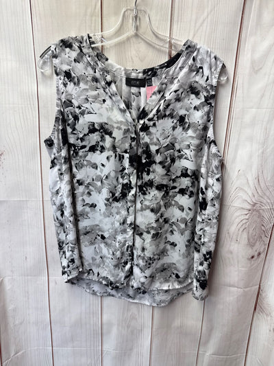 Apt 9 Women's Size XL Petite White & Black Sleeveless Top
