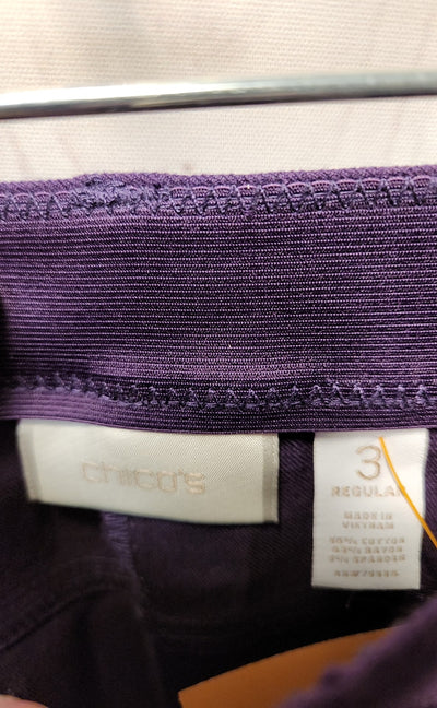 NWT Chico's Women's Size 3 = US 16 Purple Pants