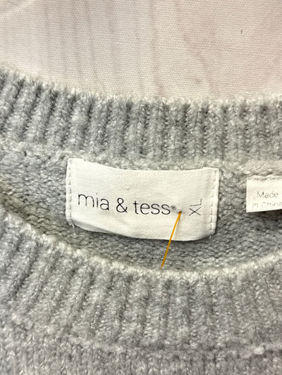 Mia & Tess Women's Size XL Gray Sweater