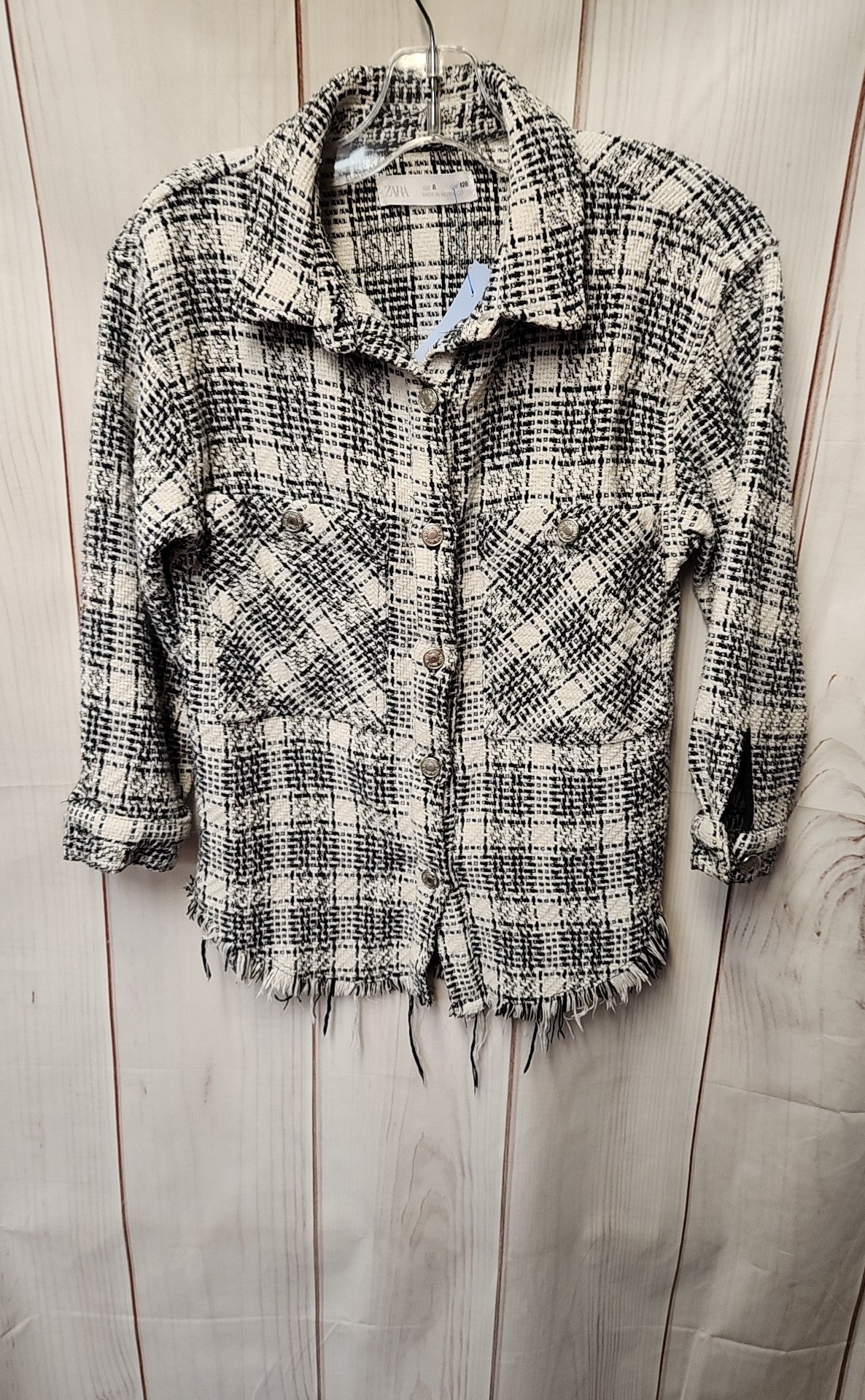 Zara Girl's Size 8 White & Black Jacket