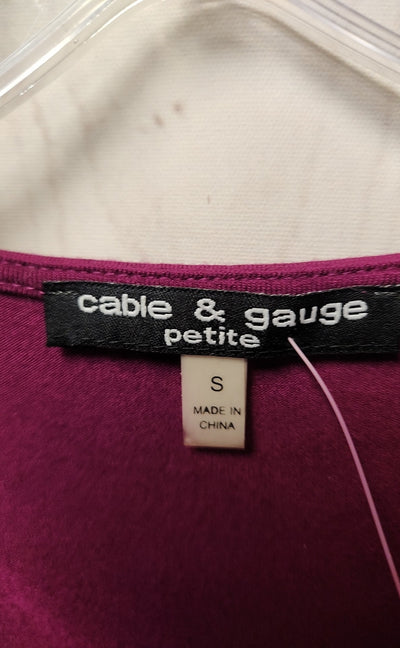 Cable & Gauge Women's Size S Petite Purple Sleeveless Top