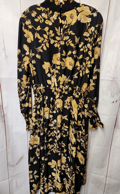 Nanette Lepore Women's Size 14 Black & Beige Floral Dress