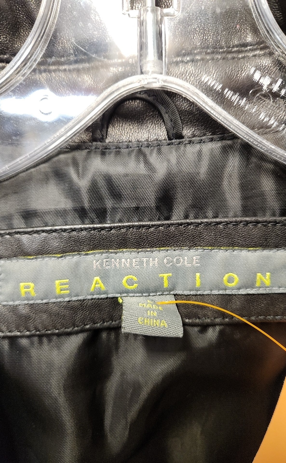 Reaction Kenneth Cole Women's Size L Black Leather Jacket