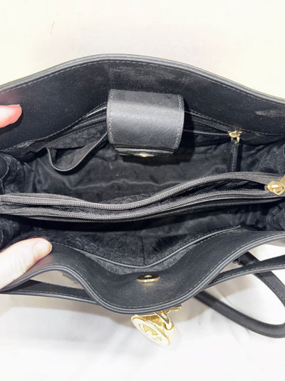 Michael Kors Black Leather Tote Bag