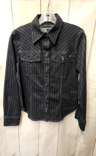 Tommy Hilfiger Women's Size XS Blue Denim Long Sleeve Top