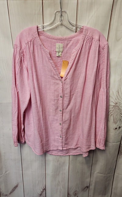 Joie Women's Size L Pink Long Sleeve Top