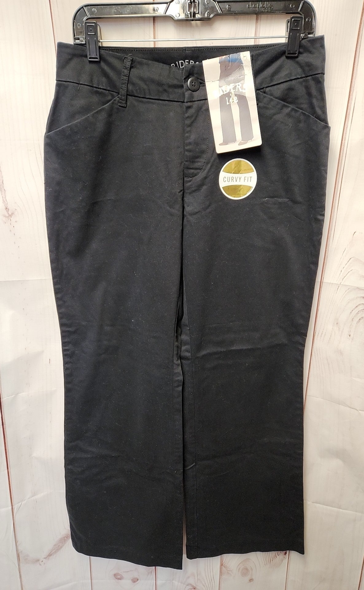 Riders Women's Size 10 Petite Black Pants Curvy Trouser
