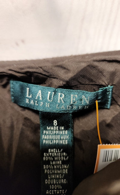 Lauren by Ralph Lauren Women's Size 8 Brown Wool Blend Skirt