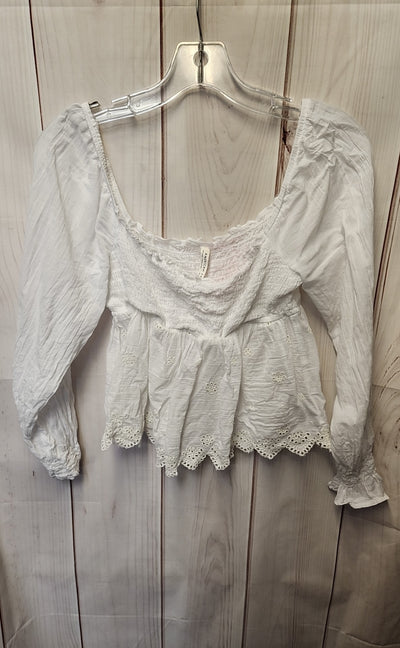 American Eagle Women's Size XS White Long Sleeve Top