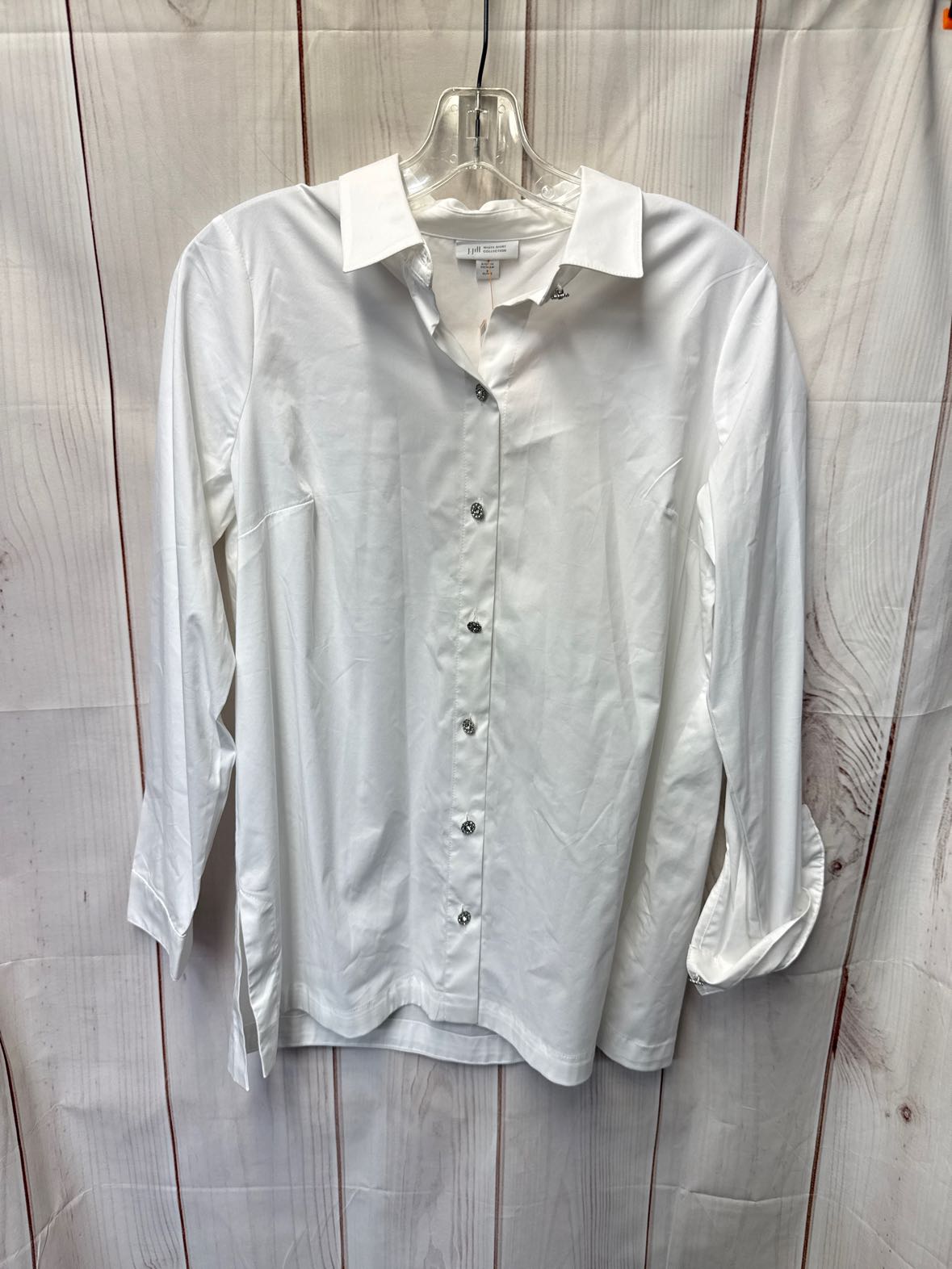 J Jill Women's Size XS Petite White Long Sleeve Top