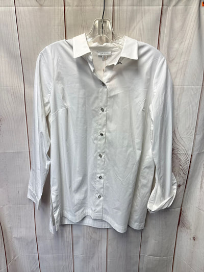 J Jill Women's Size XS Petite White Long Sleeve Top