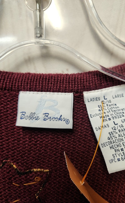 Bobbie Brooks Women's Size L Maroon Vest