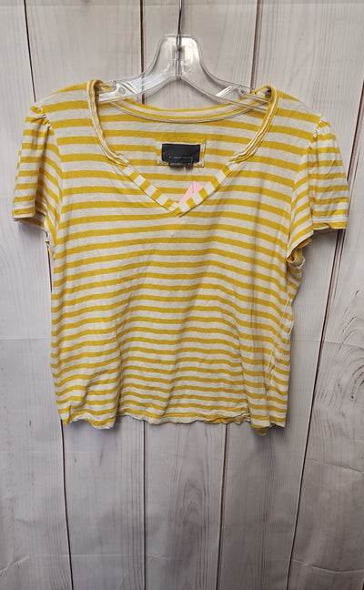 Anthropologie Women's Size S Yellow Short Sleeve Top