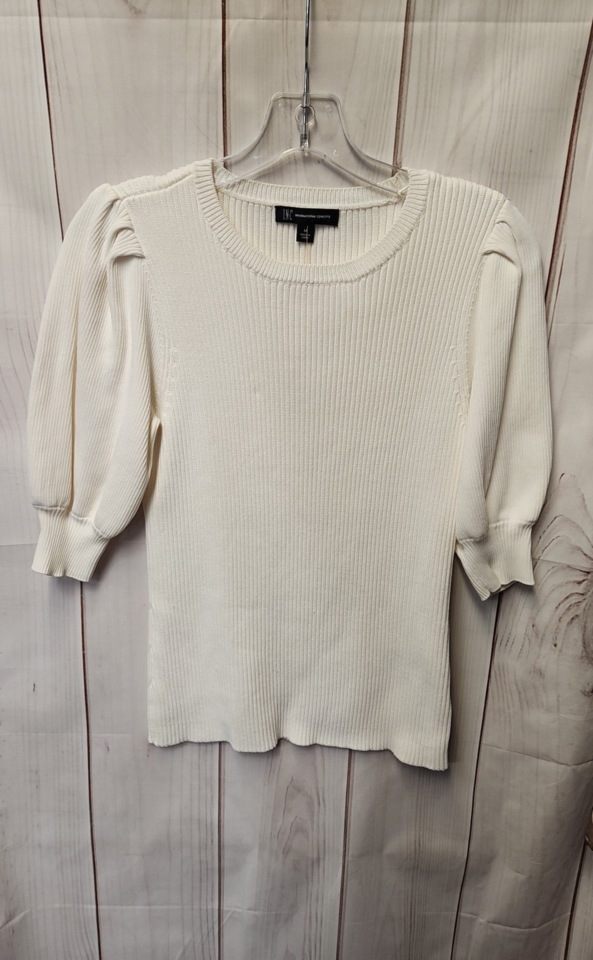 INC Women's Size M White Sweater