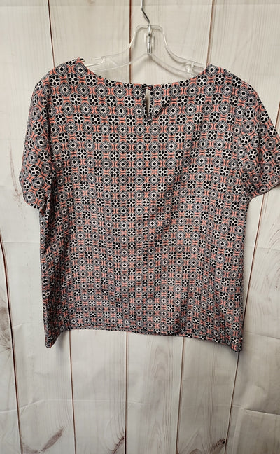 J Crew Women's Size M Pink & Blue Short Sleeve Top