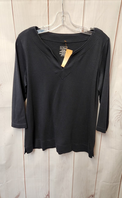 LL Bean Women's Size M Black 3/4 Sleeve Top