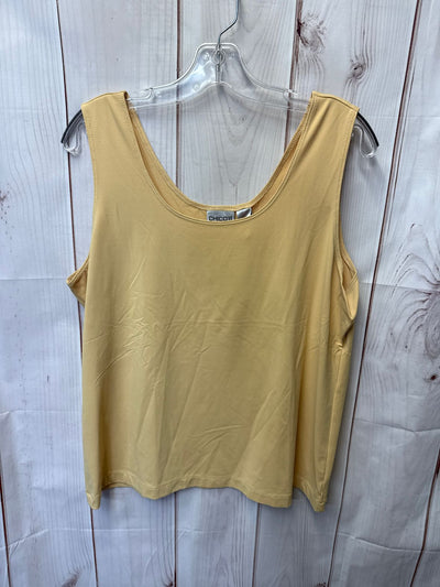 Chico's Women's Size 3 = XL Yellow Sleeveless Top