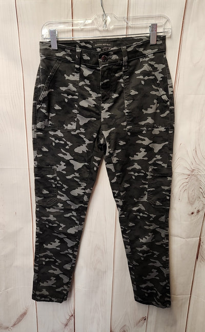 Banana Republic Women's Size 2 Petite Gray Camo Pants
