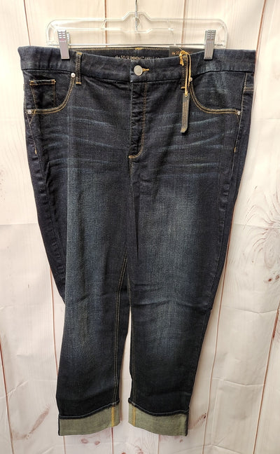 NWT Chico's Women's Size 3 = US 16 Blue Jeans So Slimming Ankle
