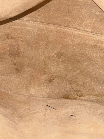 Nancy Gonzalez Geniune Python & Crocodile Skin Tan/Silver Large Purse Bag AS IS