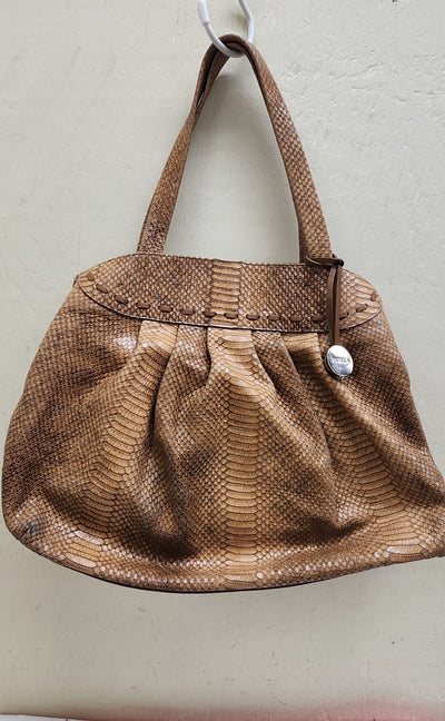 Furla Tan Leather Snakeskin Purse Bag
