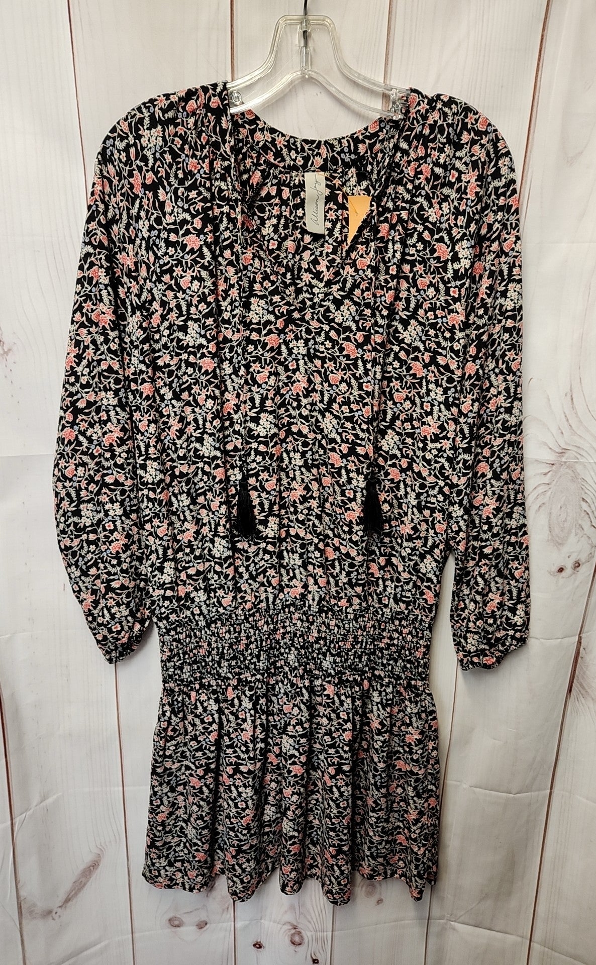 Allison Joy Women's Size M Black Floral Dress