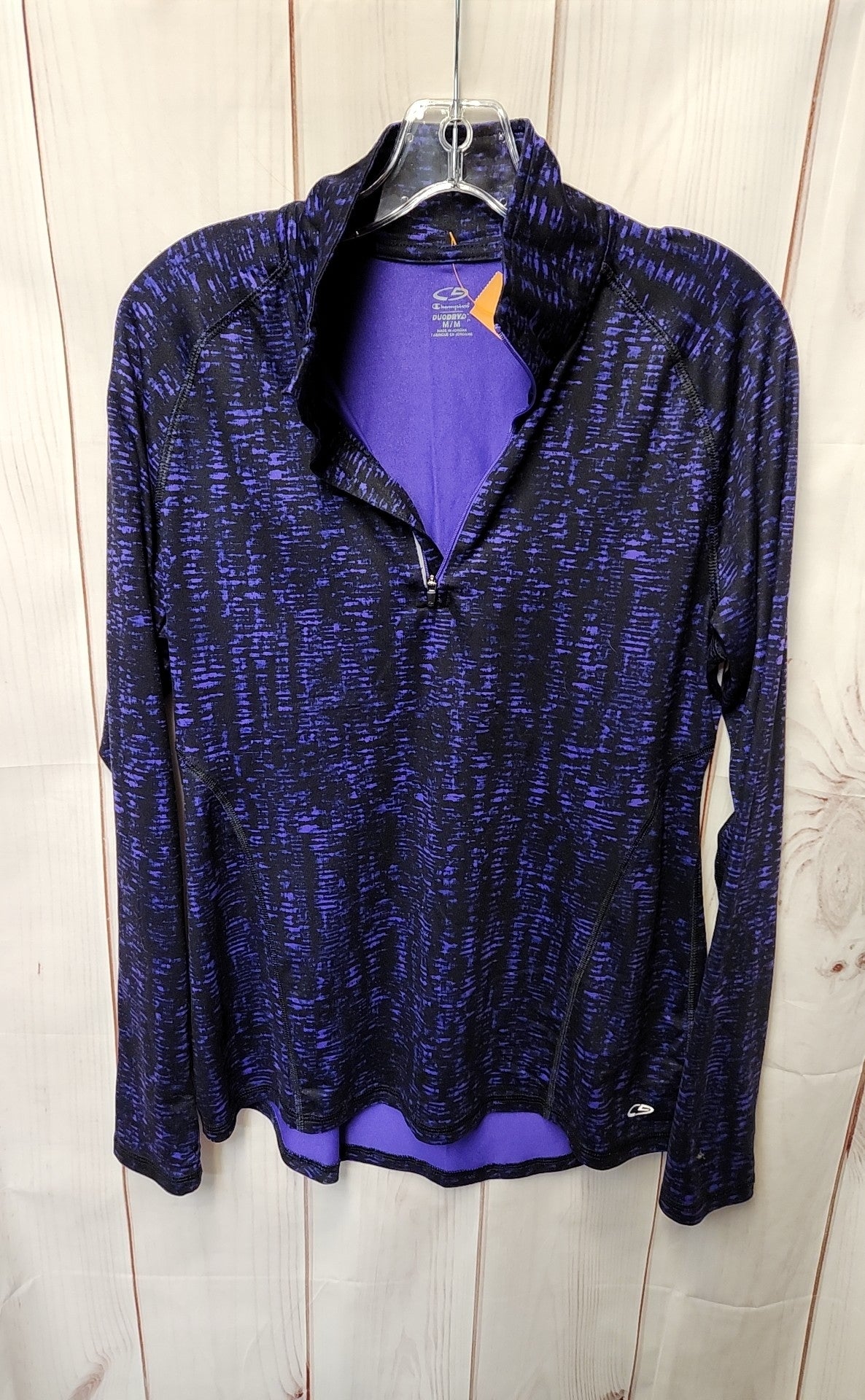 Champion Women's Size M Black & Purple Long Sleeve Top