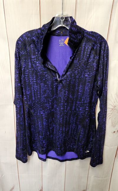 Champion Women's Size M Black & Purple Long Sleeve Top