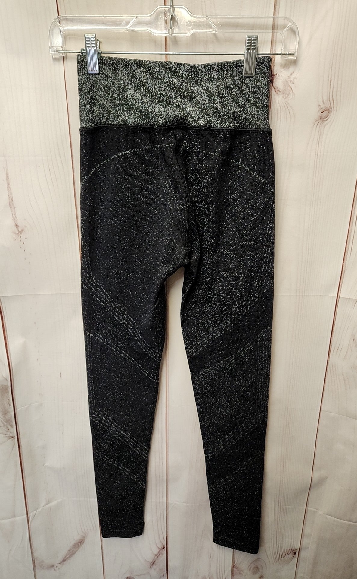 Athleta Women's Size S Black Metallic Leggings