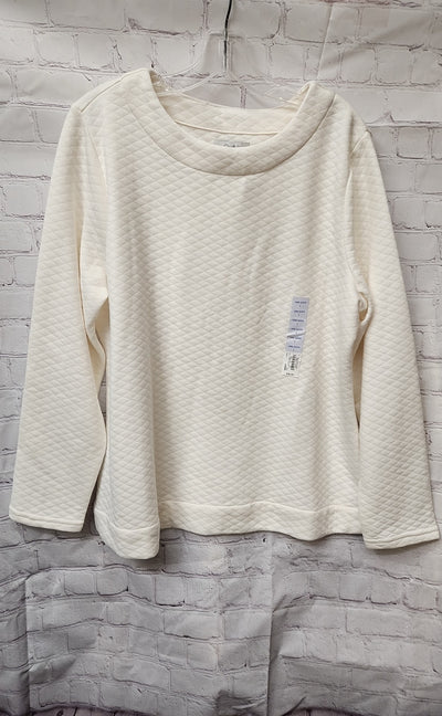 Croft & Barrow Women's Size L White Sweatshirt