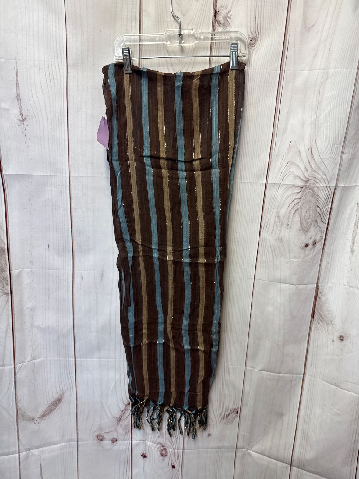Brown Stripe Dress Scarf