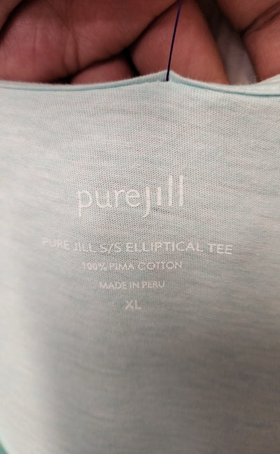 Pure Jill Women's Size XL Light Blue Short Sleeve Top