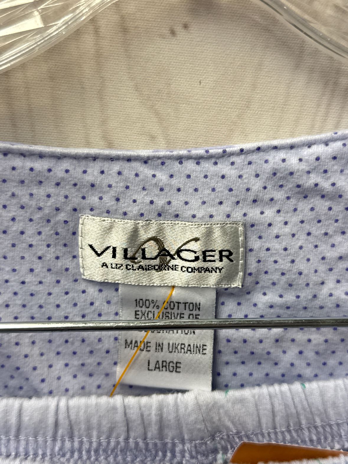 Villager Women's Size L Purple Floral Pajamas