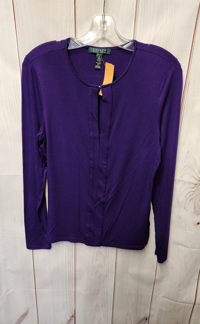 Lauren by Ralph Lauren Women's Size M Purple Long Sleeve Top