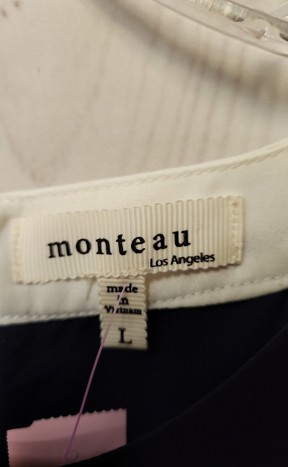 Monteau Women's Size L Navy Dress